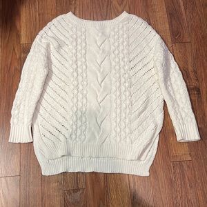 NWOT express ivory high low tunic sweater